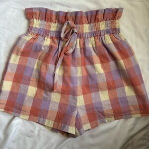 Summer cute ruffle English Factory drawstring shorts